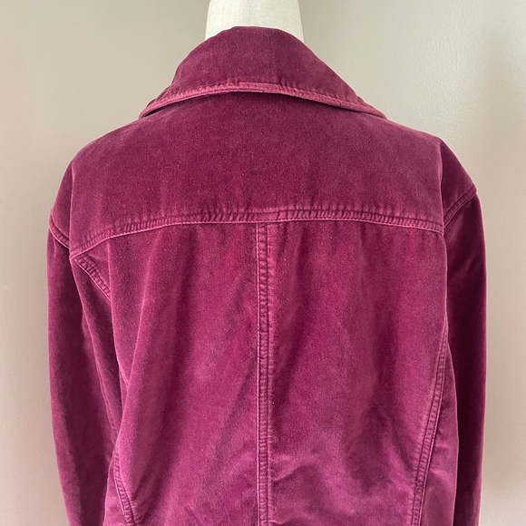 Vintage Velvet Caribbean Joe Burgundy Cotton Button Down Shacket Barn Jacket 2X - Picture 9 of 10